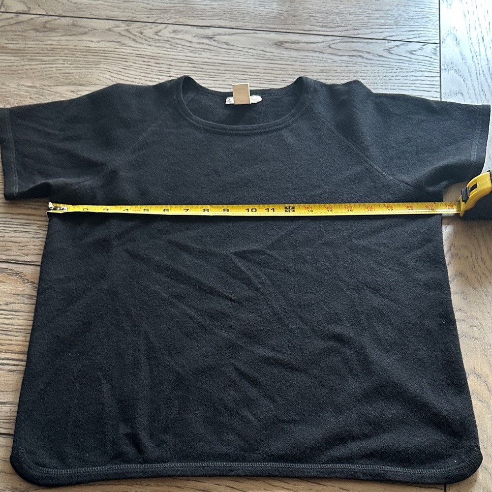 J. Jill Black 100% Cashmere Short Sleeve Knit Sweater Tee Women's Size Small - Picture 6 of 8